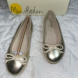 BODEN.com Gold BALLET FLATS FOR GIRLS size 29